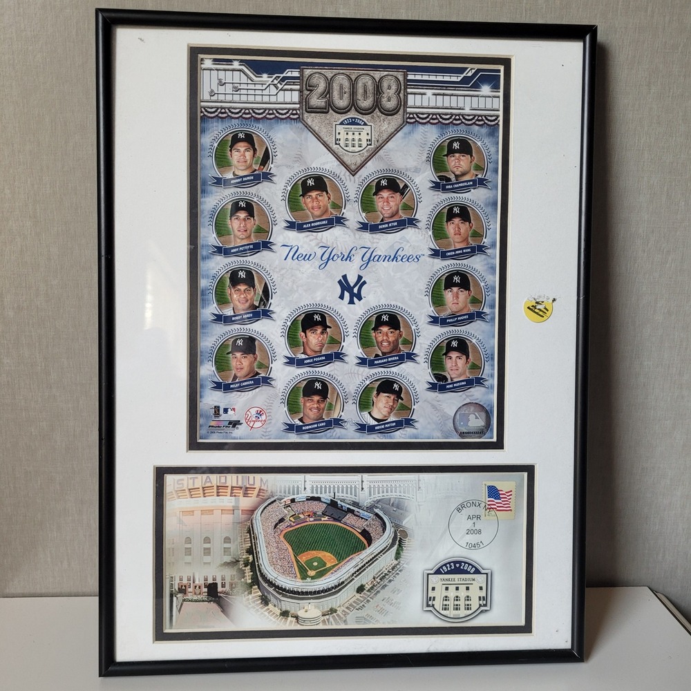 Photo File New York Yankees 2008 Framed Wall Art 16x20 Blue Good Jeter Stadium